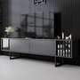 Hanah Home Soporte para TV Chrome Line Antracita y Negro